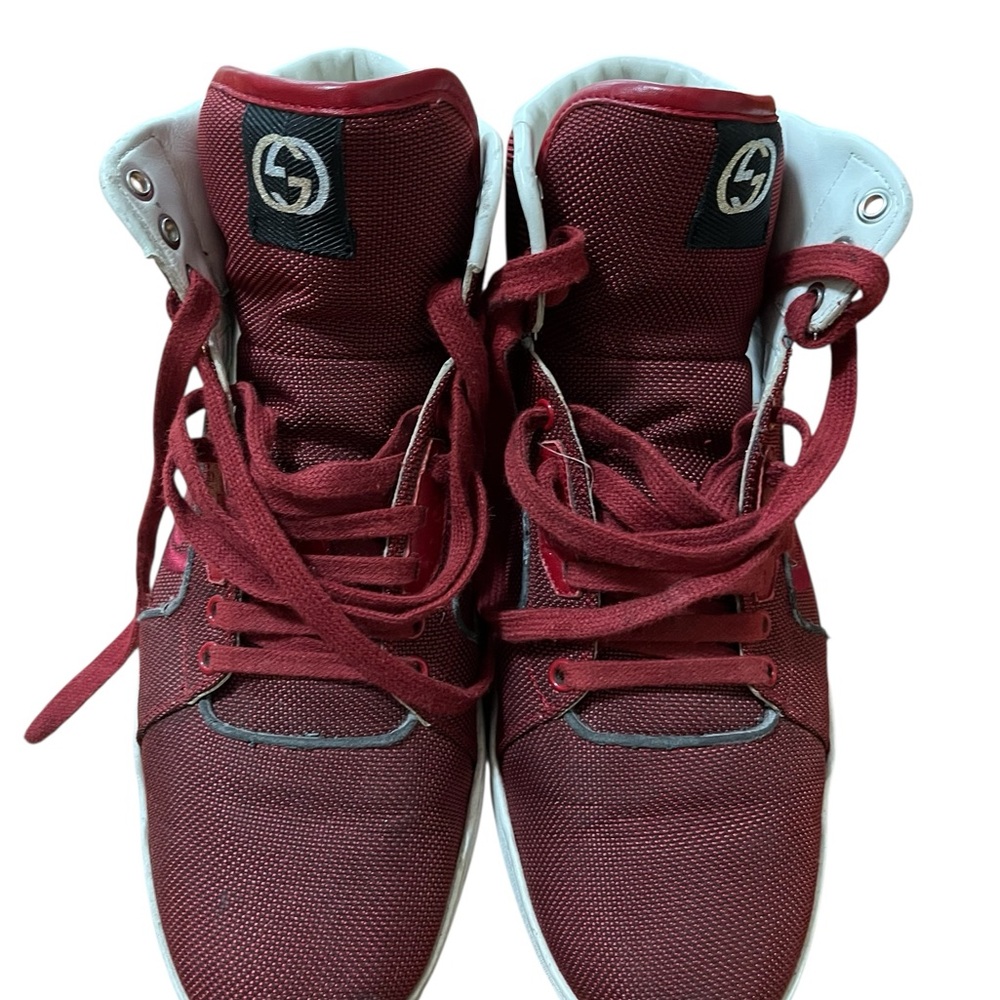 Gucci Burgundy High-Top Sneakers